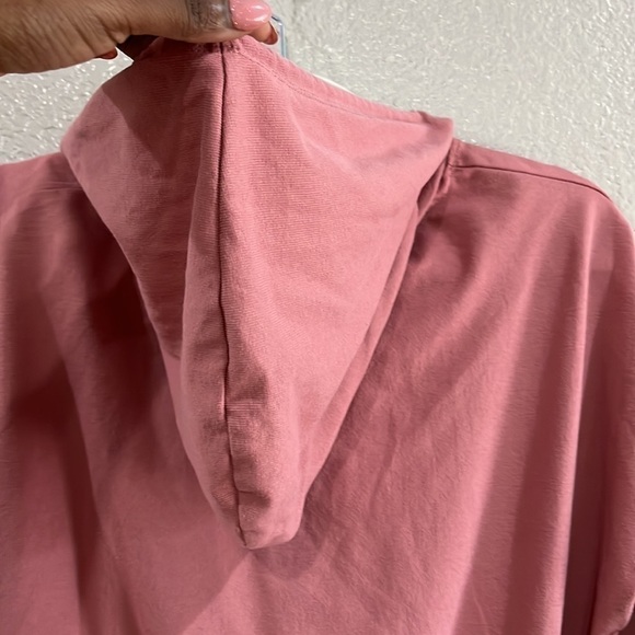 Culture Code Hoodie Mini Dress 3/4 Sleeves color Pink Size Large - Picture 8 of 9